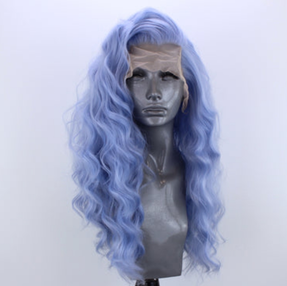 Webster Wigs lace front ice blue wig